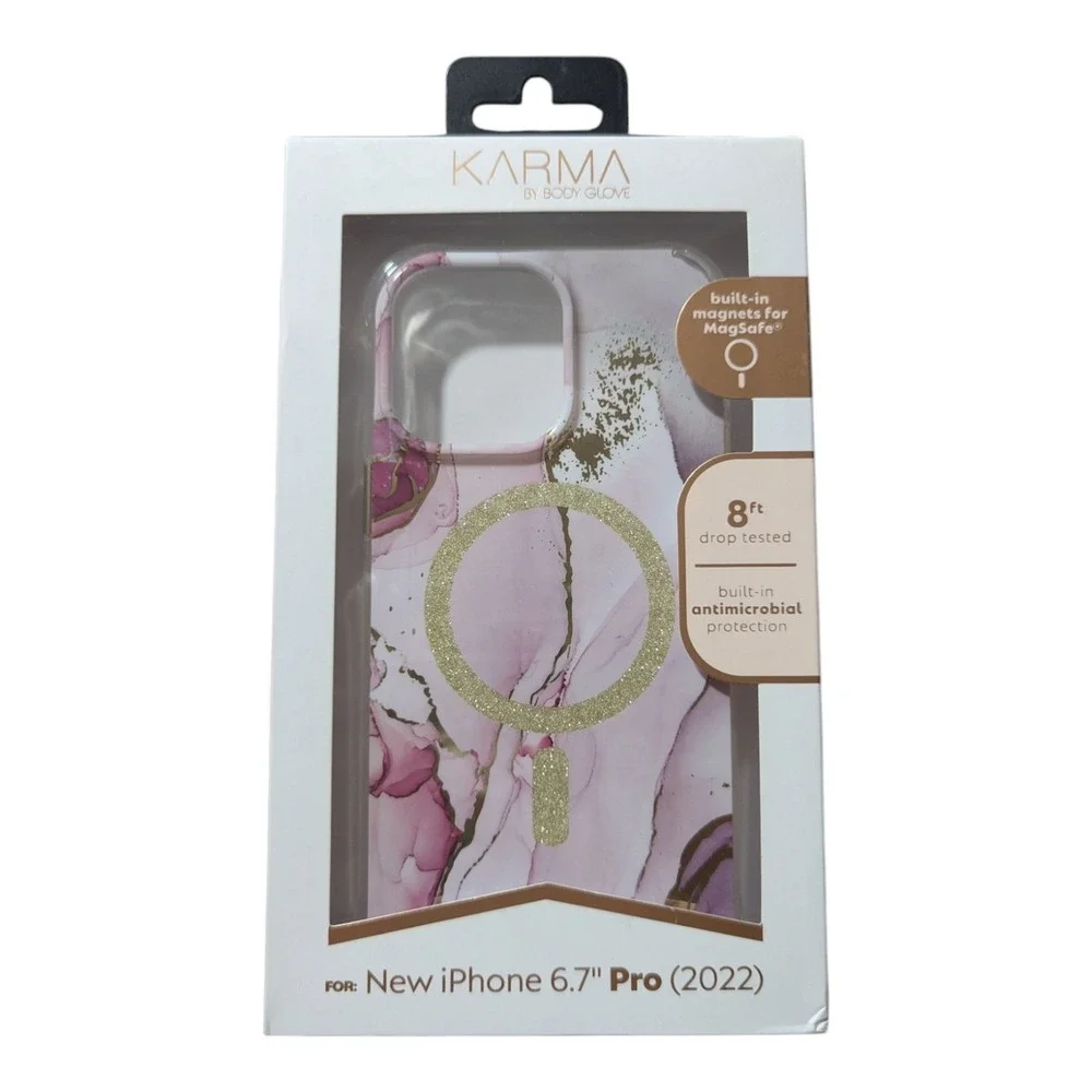 F1. KARMA by Body Glove MagSafe‎ Case for Apple iPhone 14 Pro Max 6.7 Marble